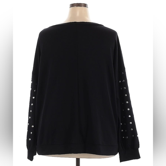 Lane Bryant Black Rhinestone-Studded Sweatshirt – Size 22/24 – EUC - Picture 2 of 5